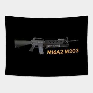 M16A2 M203 Rifle Tapestry