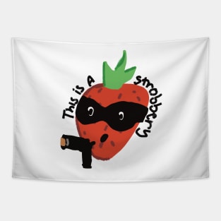 This is a Strobbery - strawberry cartoon design Tapestry