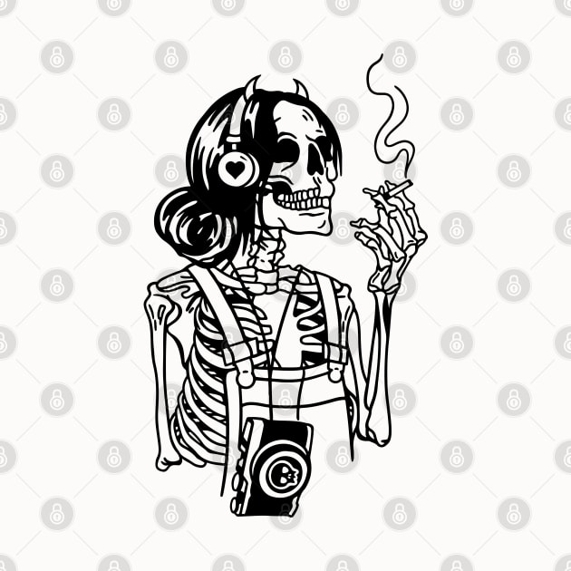 Smoking Skeleton by The Night Owl's Atelier