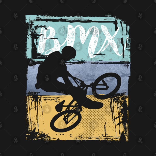 BMX Tee - Vintage Retro BMX Bike Rider by cidolopez