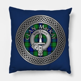 Clan MacKay Crest & Tartan Knot Pillow