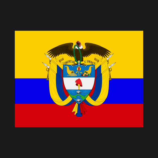 Colombia coat of arms flag by AidanMDesigns