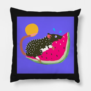 Summertime Rat on a Watermelon Slice! Pillow