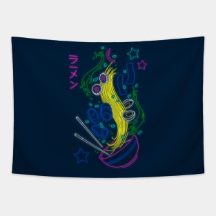 Neon Ramen Tapestry