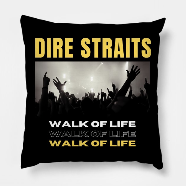 Dire Straits // Walk Of Life Pillow by Eighteen Plus