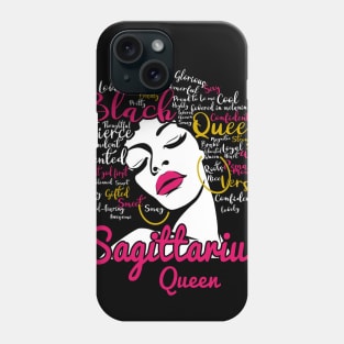 Sagittarius Queen Funny Birthday Gift for Black Women Girl Phone Case