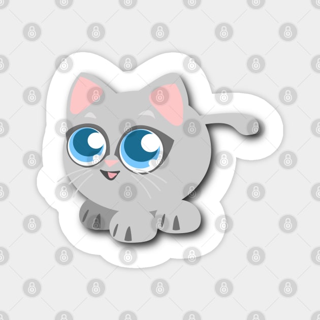 Cute Kitty Magnet by MAMMAJAMMA