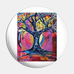 'Tree in an Abstract Landscape' Pin