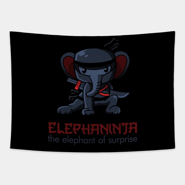 Elephaninja - The Elephant of Surprise Tapestry by ACraigL