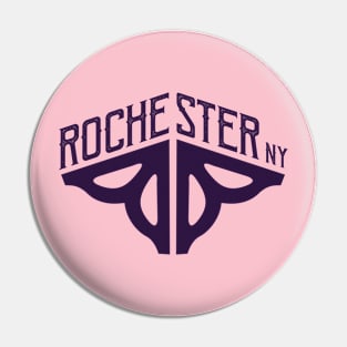 Rochester flower logo - angle Pin