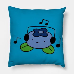 Bluberry with Headphones Pillow