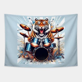 Tiger Drumming Tapestry