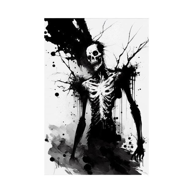 Scary Inky Skeleton by TortillaChief