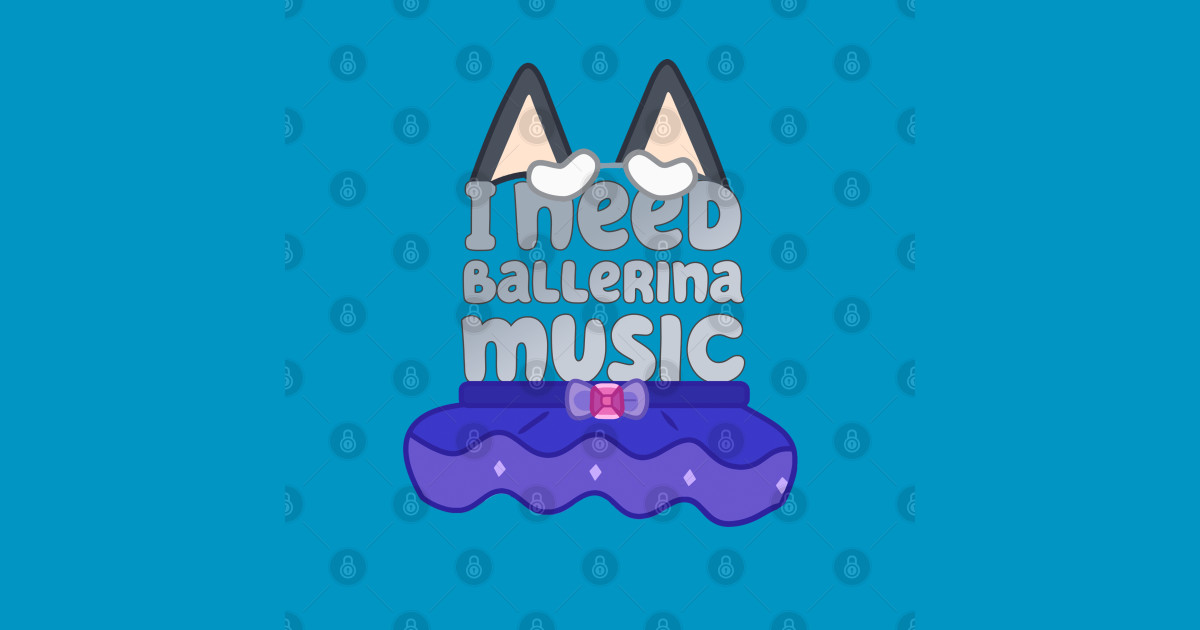 Muffin Ballerina Bluey Sticker TeePublic