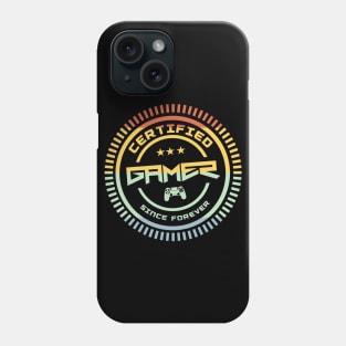 Certified GAMER Logo/ Vintage Retro style / Gaming champion / Legend Phone Case