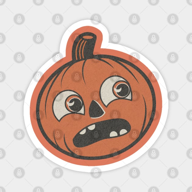 Vintage Spooky Pumpkin Magnet by Kappacino Creations