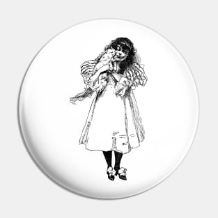 Girl With Cat Pin