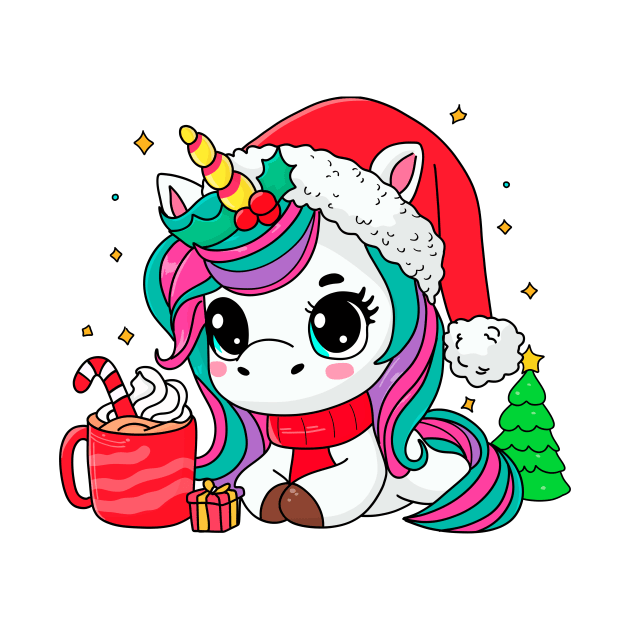 Christmas unicorn by StickerMainia