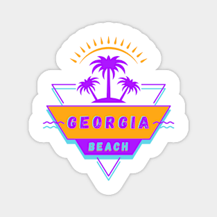 Georgia Beach Vibes 80's Magnet