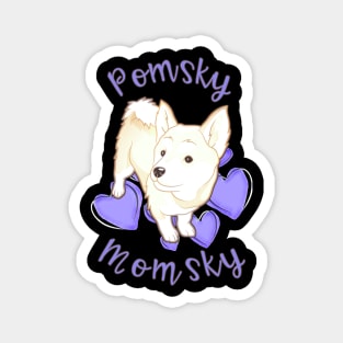 Pomsky Momsky White Haired Pomsky Mom Magnet