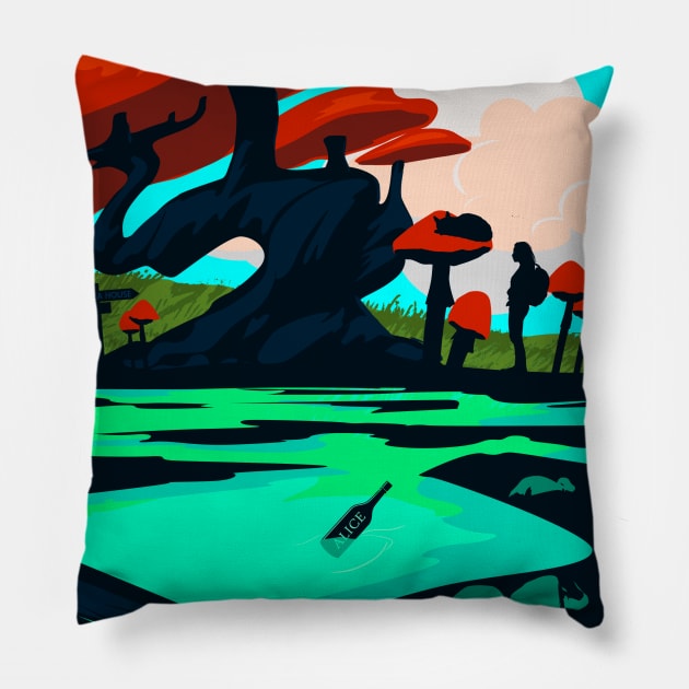 Wonderland Pillow by Heymoonly