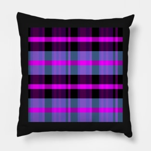 Vaporwave Aesthetic Iagan 1 Hand Drawn Textured Plaid Pattern Pillow