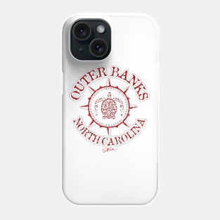 Outer Banks, North Carolina, Sea Turtle in Wind Rose Phone Case