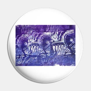 Blue Fish Abstract Pin