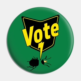 Know Your Parasites Vote Bug Spray Pin