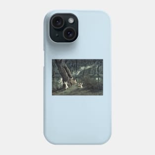 Woodland fairies in the moonlight - A. W. Crawford Phone Case