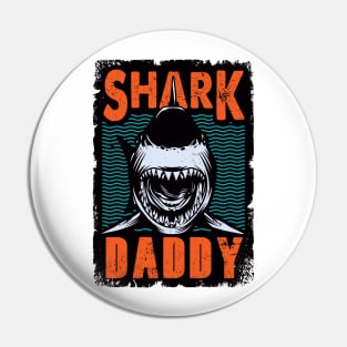 Daddy Shark Retro Vintage Pin