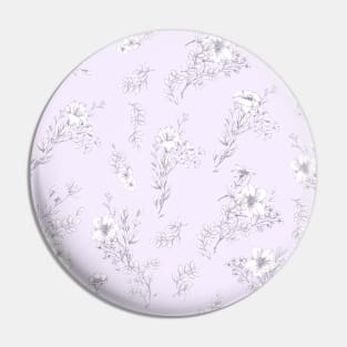 Flowers on pastel purple Pin