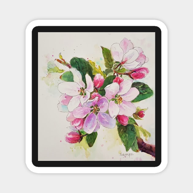 Apple blossom Magnet by sampabhakta