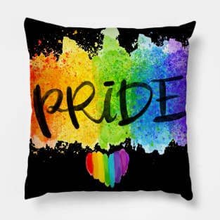 Watercolor Pride Art, Gift For Gay Pride, Gift For Lesbian Pride Pillow