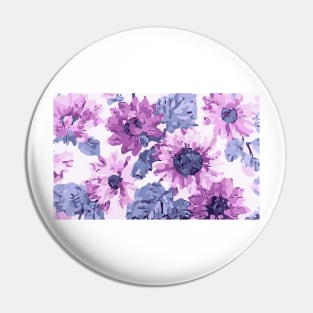 Painted Flower Pin