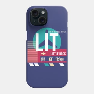 Little Rock, Arkansas (LIT) Airport Code Baggage Tag Phone Case