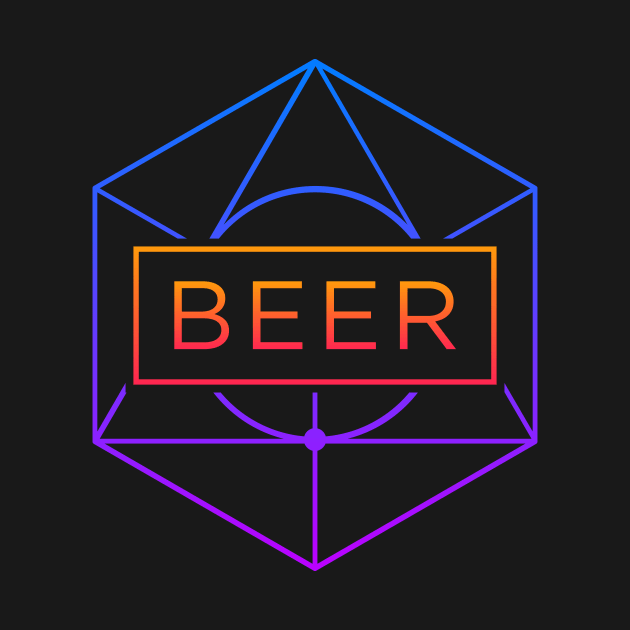 BEER – Trippy Retro Sacred Geometry by MeatMan