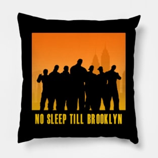 No Sleep Till Brooklyn Silhouette Pillow