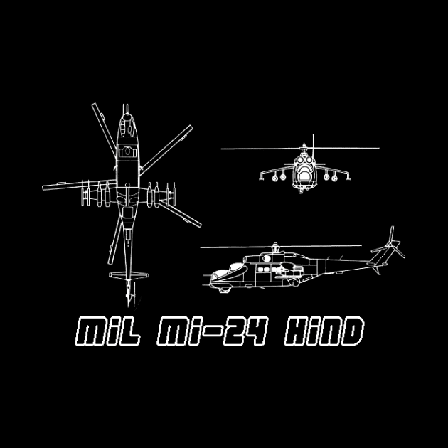 Mil Mi-24 Hind (Attack Gunship) (white) by Big Term Designs