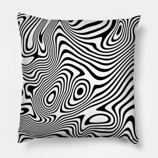 Geometric psychedelic ripple pattern #4 Pillow