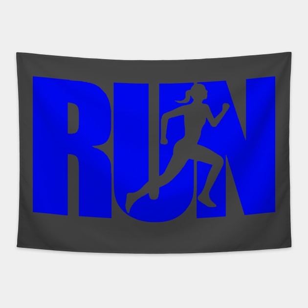 RUN royal Tapestry by Athletics Inc