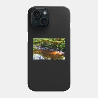 Colorful River Water With Tree & Light Reflections - Rural Scenery Phone Case