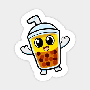 Cartoon Happy Boba Milktea Lover Kawai Magnet