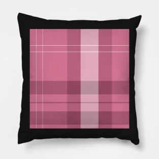 berry pink plaid Pillow