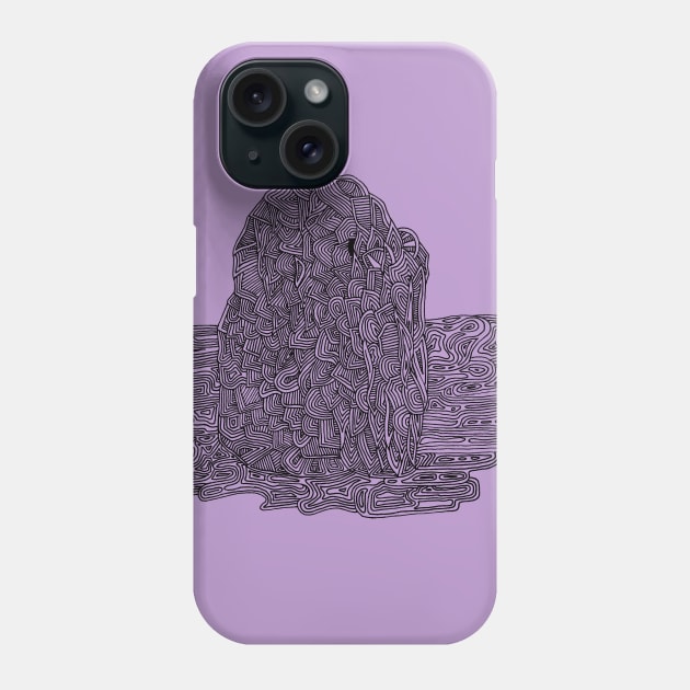 Iceberg on violet Phone Case by PsychedelicDesignCompany