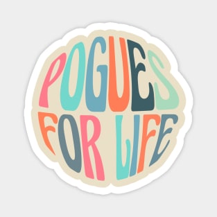 (obx) pogues for life groovy retro LIGHT Magnet