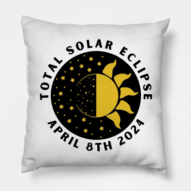 Total Eclipse - Total Solar Eclipse - Totality 2024 Pillow by LEGO