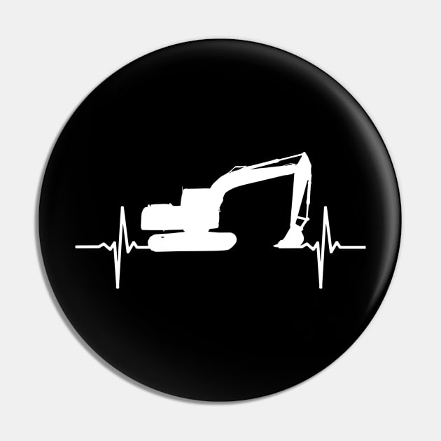 Excavator Heavy Equipment Operator Pin by medd.art