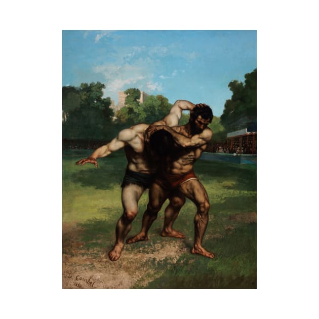 The Wrestlers by Gustave Courbet by Classic Art Stall