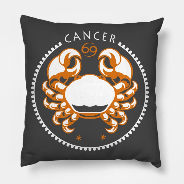 Cancer zodiac sign Pillow by VinagreShop